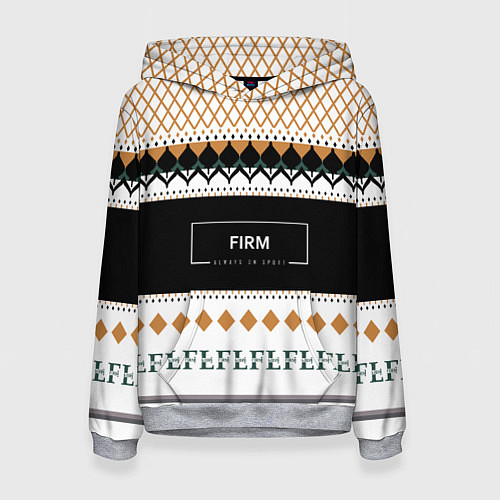 Женская толстовка FIRM как свитер из детства / 3D-Меланж – фото 1