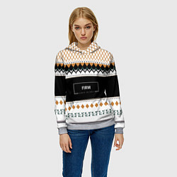 Толстовка-худи женская FIRM как свитер из детства, цвет: 3D-меланж — фото 2