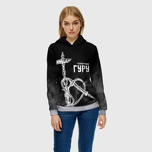 Женская толстовка Кальянный гуру / 3D-Меланж – фото 3