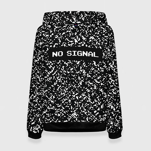 Женская толстовка Глитч - нет сигнала / 3D-Черный – фото 1