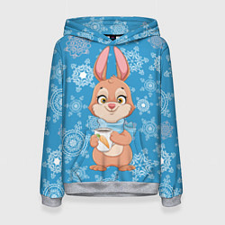 Толстовка-худи женская Морковный кофе, цвет: 3D-меланж