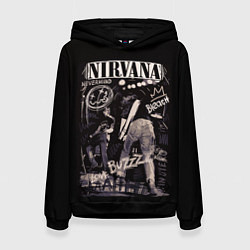 Толстовка-худи женская Nirvana bleach, цвет: 3D-черный