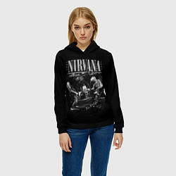 Толстовка-худи женская Nirvana live, цвет: 3D-черный — фото 2