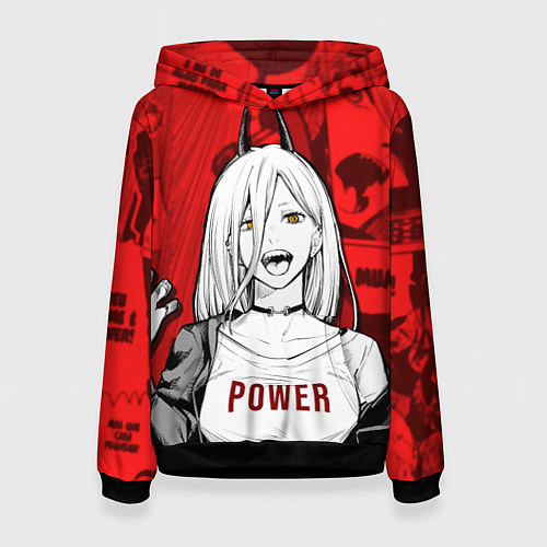 Женская толстовка Chainsaw Man: Power / 3D-Черный – фото 1
