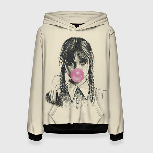 Женская толстовка Wednesday bubble gum / 3D-Черный – фото 1