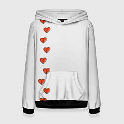 Толстовка-худи женская Дорожка разбитых сердец - светлый, цвет: 3D-черный