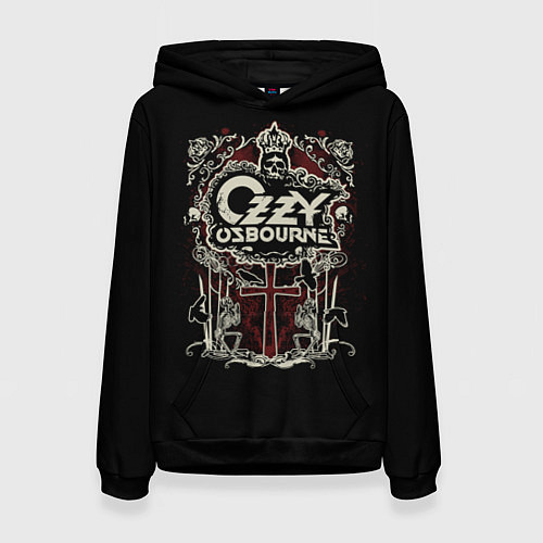 Женская толстовка Ozzy Osbourne logo / 3D-Черный – фото 1