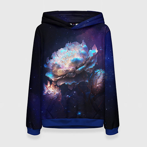 Женская толстовка Космические звёздные цветы / 3D-Синий – фото 1