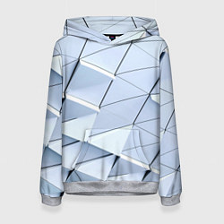 Толстовка-худи женская Metalic triangle stiil, цвет: 3D-меланж