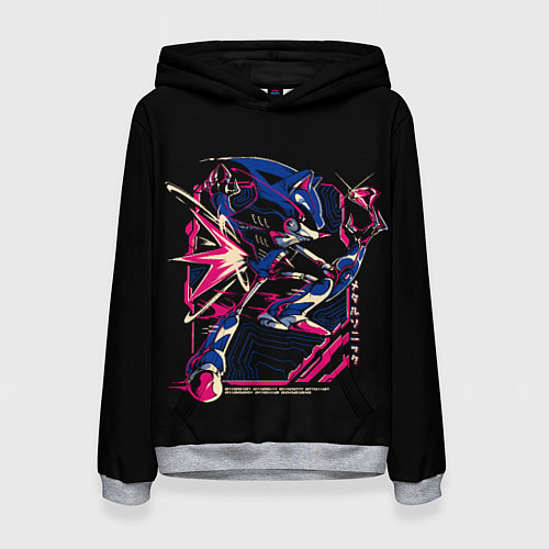 Женская толстовка Кибер-Соник с алмазом / 3D-Меланж – фото 1