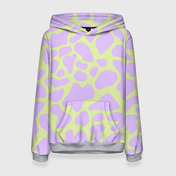 Толстовка-худи женская Пятна скорлупы дракона - паттерн, цвет: 3D-меланж