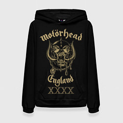 Толстовка-худи женская Motorhead England, цвет: 3D-черный