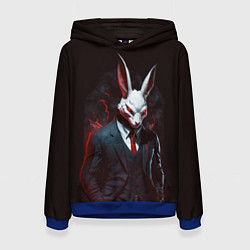 Толстовка-худи женская Devil rabbit, цвет: 3D-синий