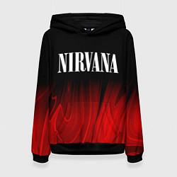 Толстовка-худи женская Nirvana red plasma, цвет: 3D-черный