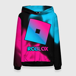 Толстовка-худи женская Roblox - neon gradient, цвет: 3D-черный