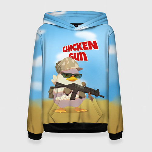 Женская толстовка Цыпленок - Чикен Ган / 3D-Черный – фото 1