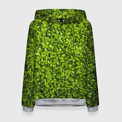 Толстовка-худи женская Зеленая травка, цвет: 3D-меланж