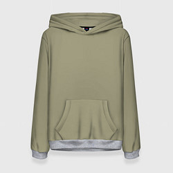 Толстовка-худи женская Зеленый тренд без принта, цвет: 3D-меланж