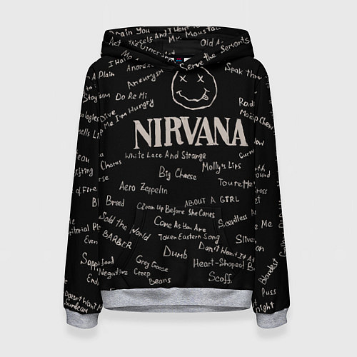 Женская толстовка Nirvana pattern / 3D-Меланж – фото 1