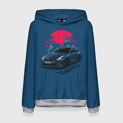 Толстовка-худи женская Nissan GTR Godzilla, цвет: 3D-меланж