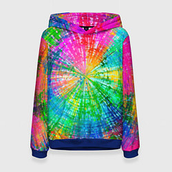 Толстовка-худи женская Радужное излучение, цвет: 3D-синий