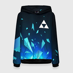 Толстовка-худи женская Zelda взрыв частиц, цвет: 3D-черный