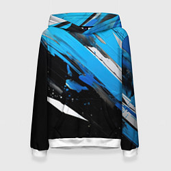 Женская толстовка Black blue white