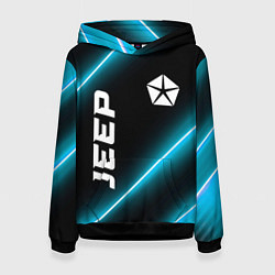 Толстовка-худи женская Jeep неоновые лампы, цвет: 3D-черный