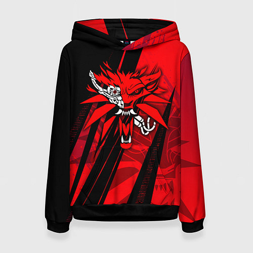 Женская толстовка Кибер - ведьмак / 3D-Черный – фото 1