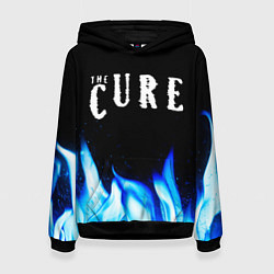 Толстовка-худи женская The Cure blue fire, цвет: 3D-черный