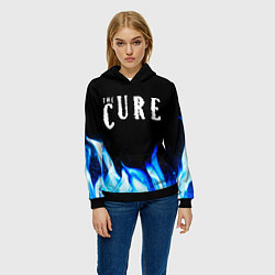 Толстовка-худи женская The Cure blue fire, цвет: 3D-черный — фото 2