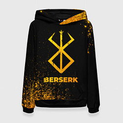 Толстовка-худи женская Berserk - gold gradient, цвет: 3D-черный