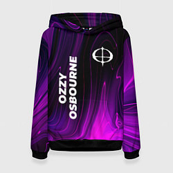 Толстовка-худи женская Ozzy Osbourne violet plasma, цвет: 3D-черный