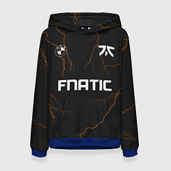 Толстовка-худи женская Форма Fnatic молнии, цвет: 3D-синий