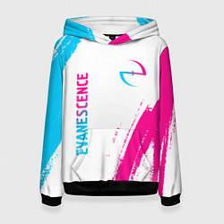 Женская толстовка Evanescence neon gradient style: надпись, символ