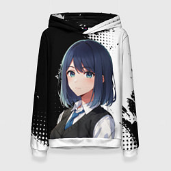 Толстовка-худи женская Звездное дитя - аканэ, цвет: 3D-белый