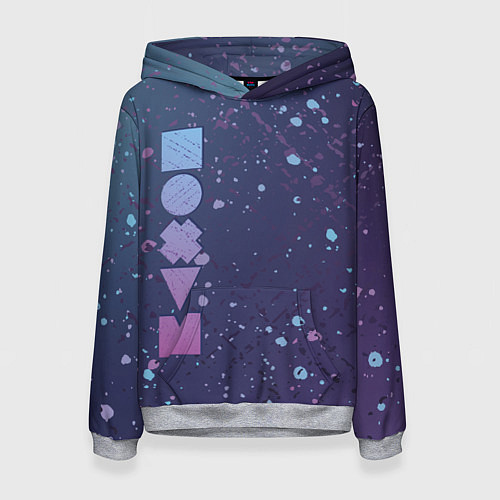 Женская толстовка Все равно / 3D-Меланж – фото 1