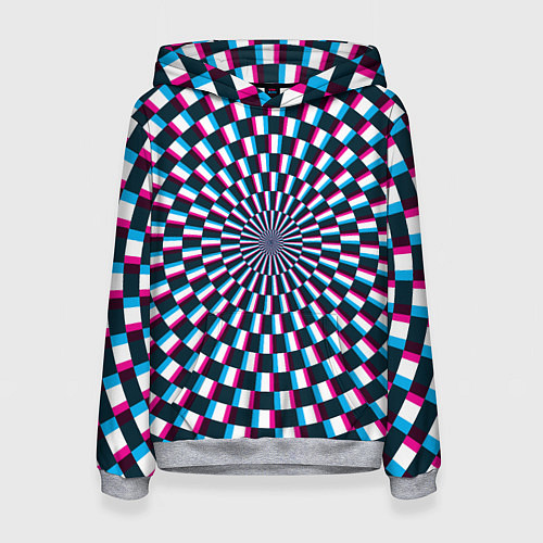 Женская толстовка Оптическая иллюзия глитч / 3D-Меланж – фото 1