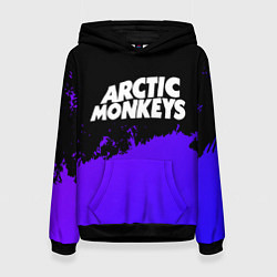 Толстовка-худи женская Arctic Monkeys purple grunge, цвет: 3D-черный