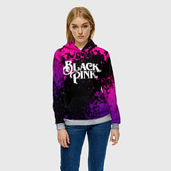 Толстовка-худи женская Blackpink - neon, цвет: 3D-меланж — фото 2