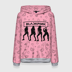 Толстовка-худи женская Blackpink силуэт, цвет: 3D-меланж