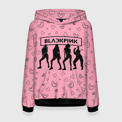 Женская толстовка Blackpink силуэт / 3D-Черный – фото 1