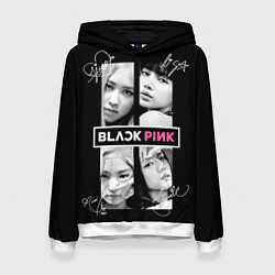 Толстовка-худи женская Blackpink - Autographs, цвет: 3D-белый