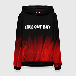 Толстовка-худи женская Fall Out Boy red plasma, цвет: 3D-черный