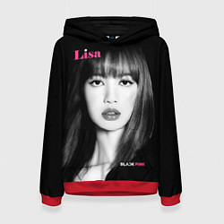 Толстовка-худи женская Blackpink Lisa Portrait, цвет: 3D-красный