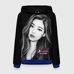 Толстовка-худи женская Jennie Kim Blackpink, цвет: 3D-синий