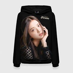 Толстовка-худи женская Blackpink Cute Jisoo Kim, цвет: 3D-черный