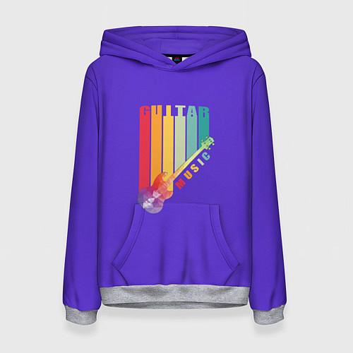 Женская толстовка Абстрактная электрогитара из полигонов / 3D-Меланж – фото 1