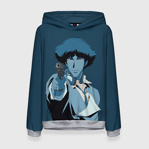 Женская толстовка Spike Spiegel blue / 3D-Меланж – фото 1