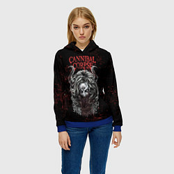 Толстовка-худи женская Cannibal Corpse art, цвет: 3D-синий — фото 2